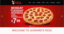 Desktop Screenshot of leonardspizza.com